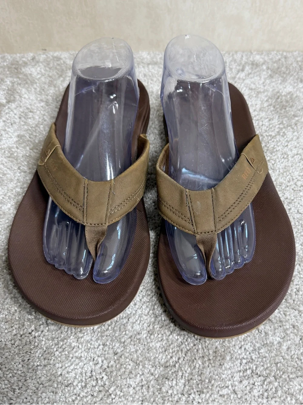 Reef Men’s Cushion Phantom 2.0 Sandals Flip Flop in Brown Tan 10